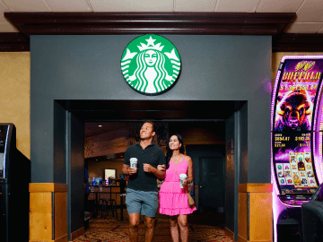 We proudly serve Starbucks Coffee at the Virgin River Hotel & Casino