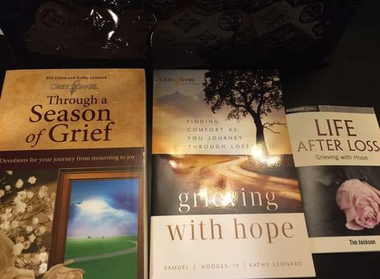 05/03/16 books given at our grief share class