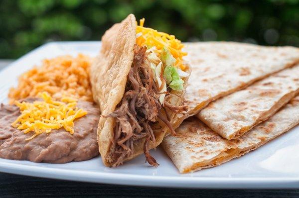 Beef Taco & Quesadilla Combo