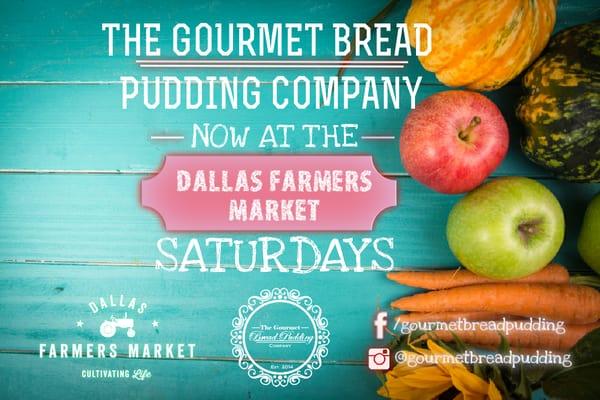 Find us at the Dallas Farmers Market on Saturdays!!