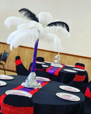 Feather centerpieces