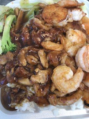 Shrimp and chicken teriyaki