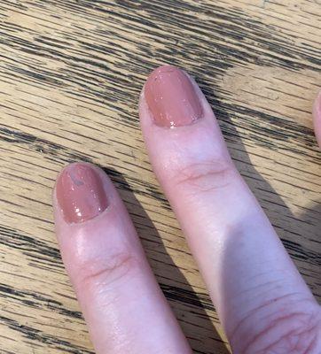 Nails destroyed minutes after leaving shop