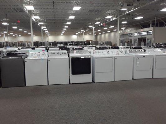 The washer and dryer section