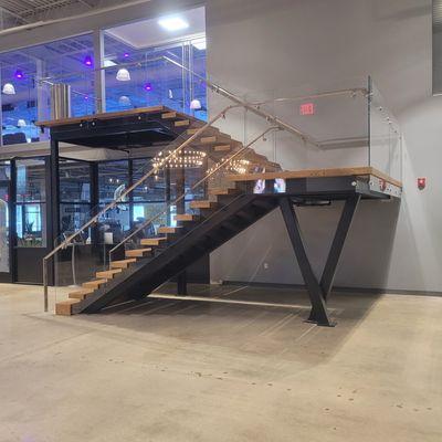 A commercial space is just a deserving of a beauty stair solution as any private home.