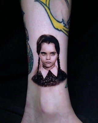 Awesome Wednesday Addams Micro Portrait by Pony Lawson