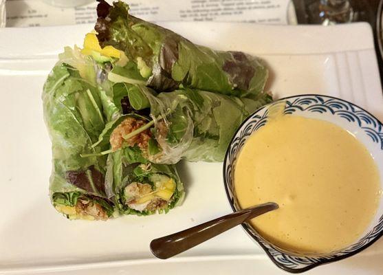 Soft Shell Crab Mango Salad Roll