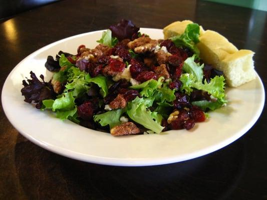 bleu cranberry salad (with optional chicken) - it's what's for lunch!