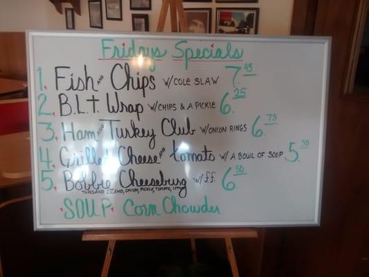 Daily specials cheap! Sandwich and soup $5.50! What planet am I on?