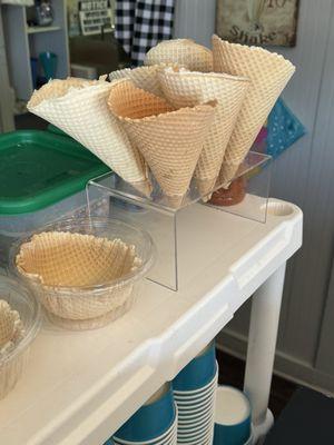 Waffle cones and cups