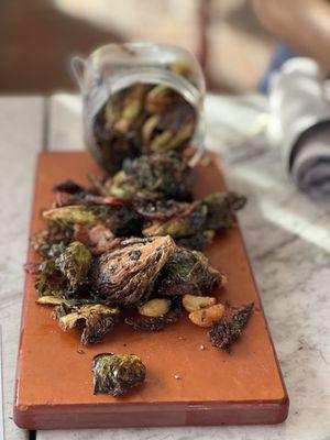 Charred Brussels sprouts