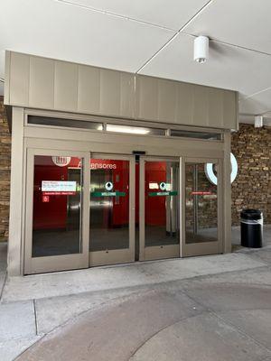 Entrance to store from lower level parking