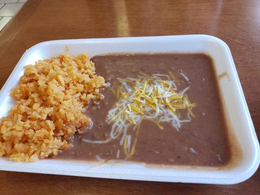 Homemade beans and rice