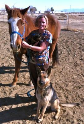 Dr Darrow with some of her furrbabies