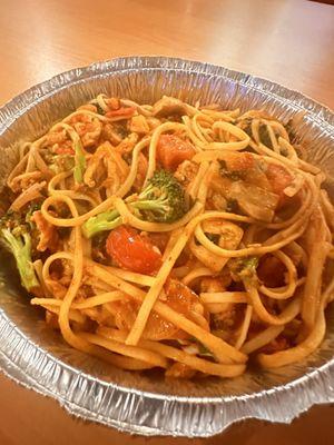 Linguine primavera pasta