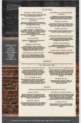 Front of Menu