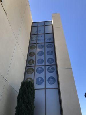 Riverside Convention Center etched glass vinyl