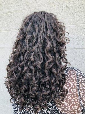 Natural curls after cut and dry