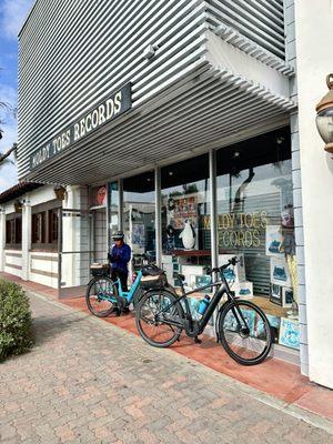 We parked our eBikes our front !