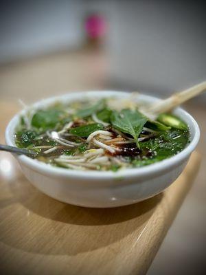 Phở Tái Bò Viên (Beef Phở with Rare Beef and Beef Meatballs) is authentic and delicious!