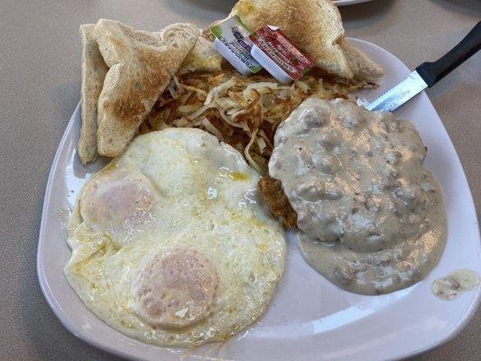 Country Fried Steak and 2 Eggs