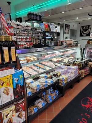 Butcher shop with plenty of Italian products.