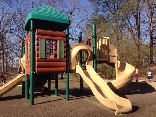 "2-5" year old playground, separate from larger play area.