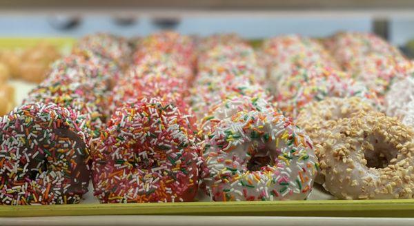 Cake sprinkle donuts :)