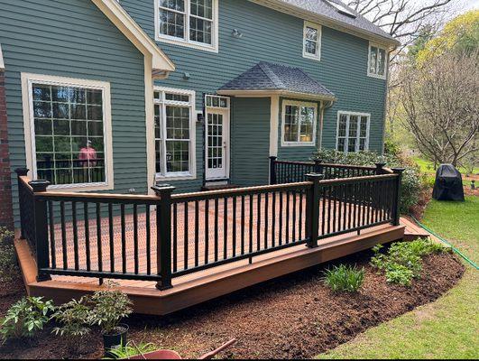 New deck construction in Topsfield