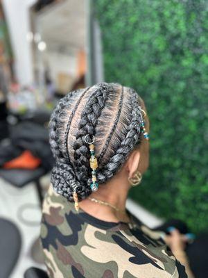 4 Ghana braids