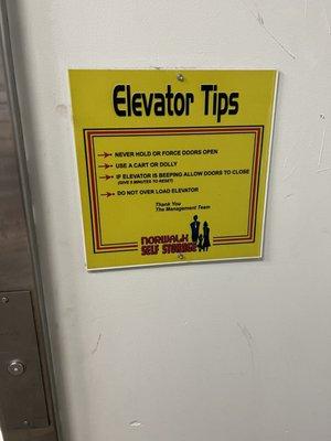 Elevator tips