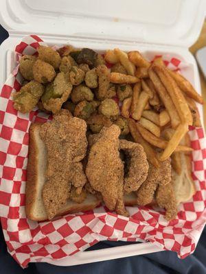 Catfish plate with fried okra