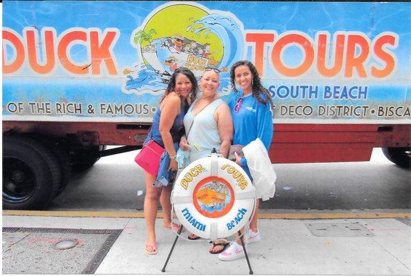 My sisters and I, just before experiencing the BEST tour in Miami !!!