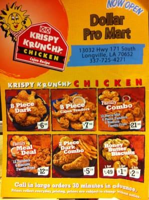 I love Krispy Krunchy Chicken