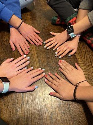 Both hands from daughter and her friends!!