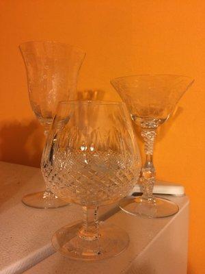 Recent Waterford crystal and antique Cambridge crystal-there are treasures to be found!