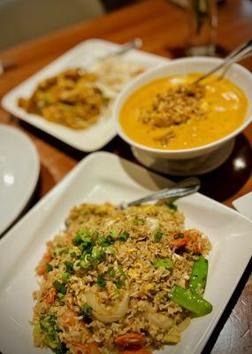 Veggie Fried Rice, Massaman Curry & Pad Thai