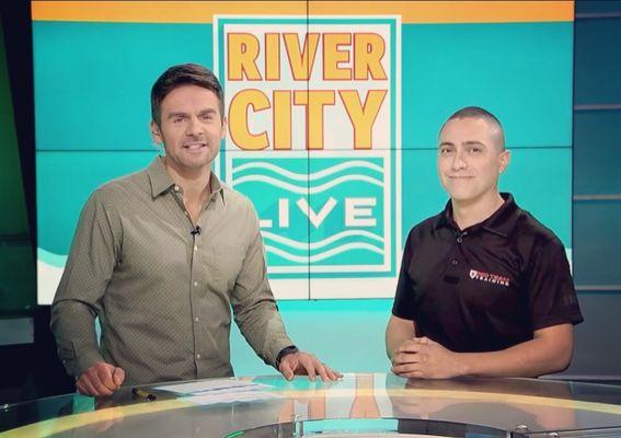 Martin on River City Live providing safety tips.