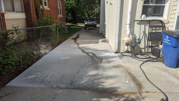 The water drains correctly because of the swale.