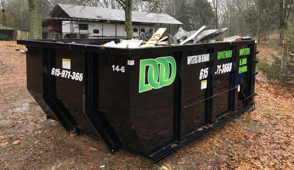 15 cubic yard dumpster rental. 4000 pounds of disposal included.