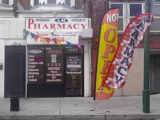 LN Pharmacy has all the services of a standard pharmacy.  Call us at (215) 473-0750 or fax us at (215) 473-1804 your request.