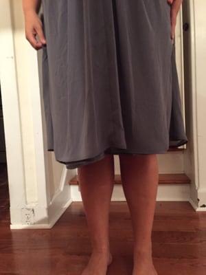 Again. Very uneven hem and lining is longer.