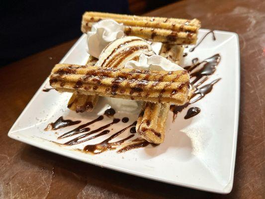 Churros con Helado