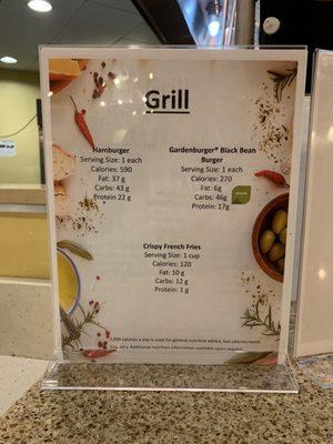 Grill menu