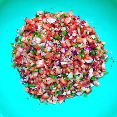 Sweet and Sassy Strawberry Salsa