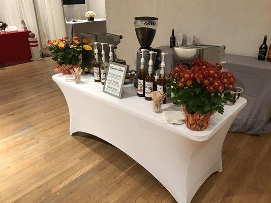 Espresso bar for wedding