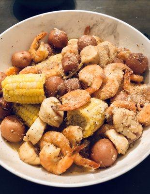 Seafood boil made fresh all from Kroger