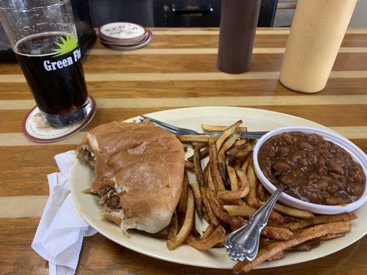 Pork platter and stout!  So good!!