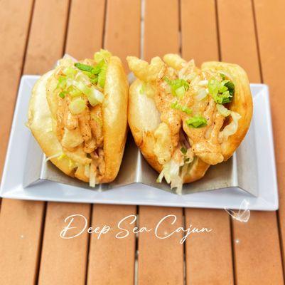 Deep Sea Cajun (Fried Grouper Lotus Tacos)