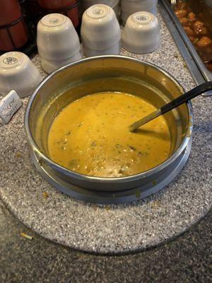 Cheese soup - has carrots, broccoli and noodles in it